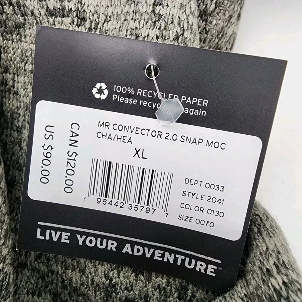 Eddie Bauer MR Convector 2.0 Mens Size XL Fleece‎ Snap Mock Neck Pullover Gray - Picture 7 of 10